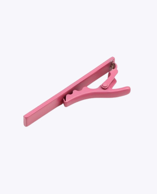 Pince à Cravate Rose en Métal