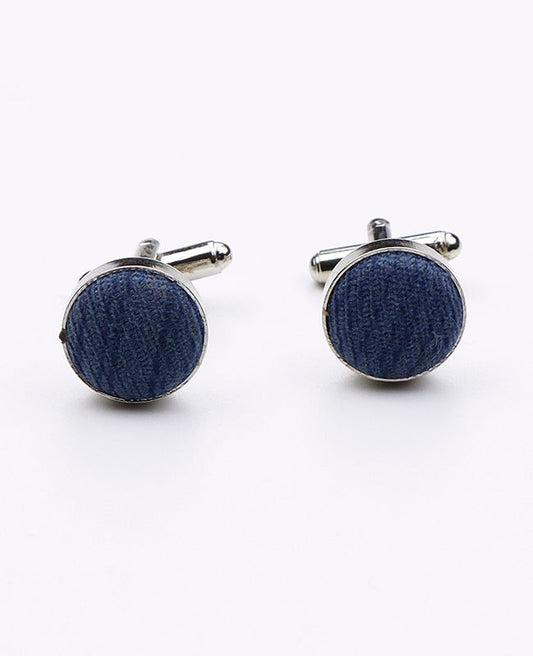 Boutons de Manchette Bleu n°1 en Polyester | Augustin - Unipap's