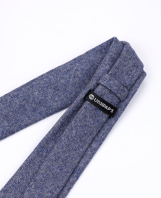 Cravate Bleu n°3 Homme en Laine | Claude - Unipap's