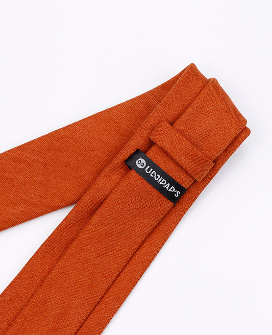 Cravate Orange n°1 Homme en Effet Velours | Simon - Unipap's