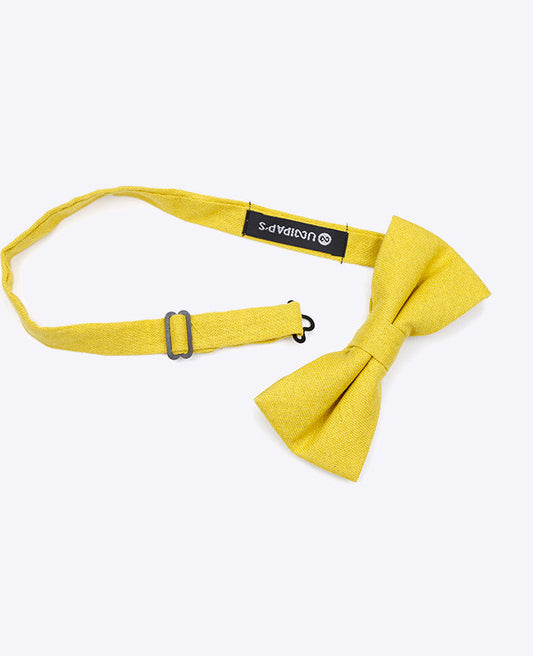 Noeud Papillon Jaune n°1 Homme en Lin | Basile - Unipap's