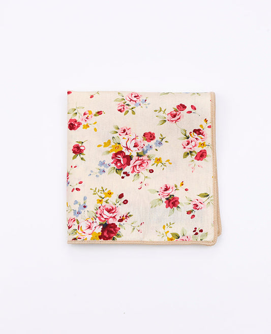Pochette de Costume Liberty Blanc n°4 en Coton | Charles - Unipap's