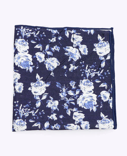 Pochette de Costume Liberty Bleu n°6 en Coton