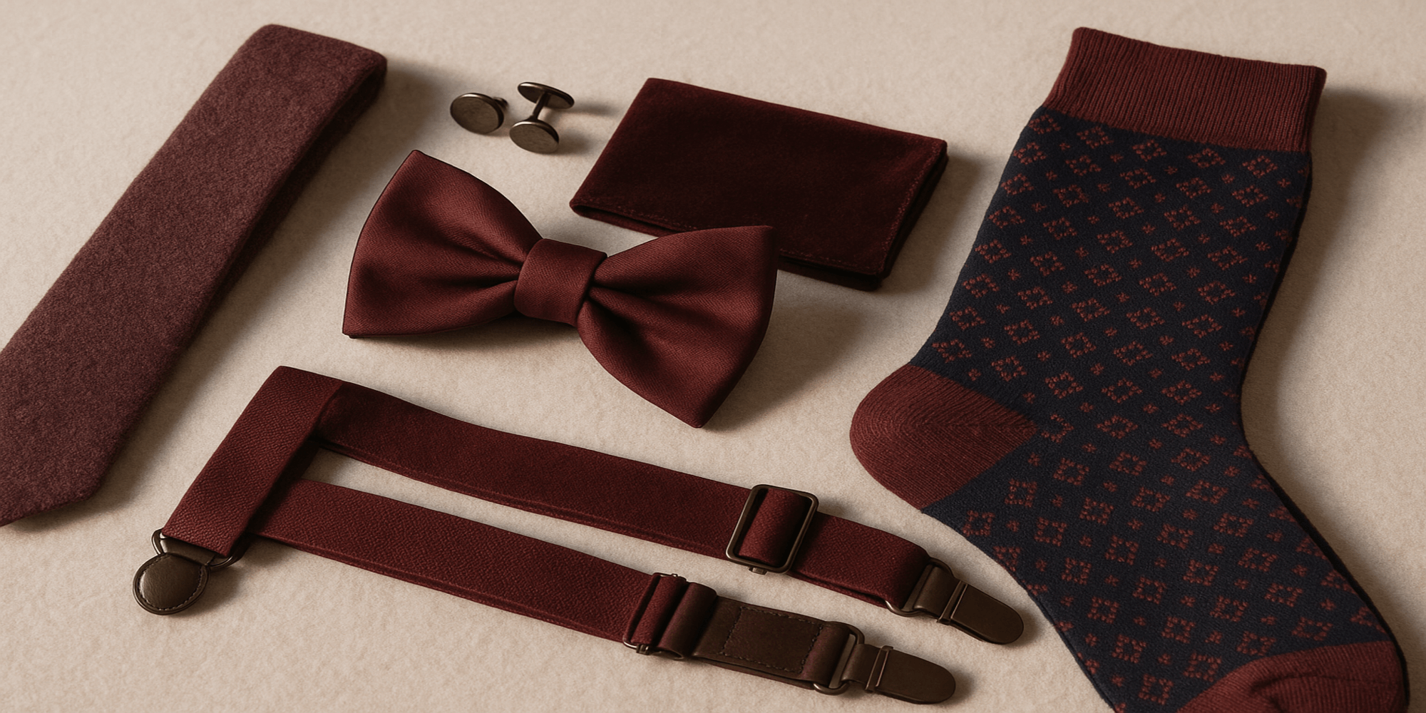 Pourquoi les accessoires de costume bordeaux sont-ils parfaits pour l’hiver ? Bild