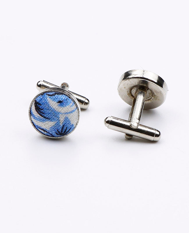 Manschettenknöpfe Liberty Weiß n°10 Herren Baumwolle 