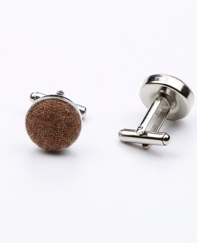 Manschettenknöpfe Braun aus Wolle Claude 