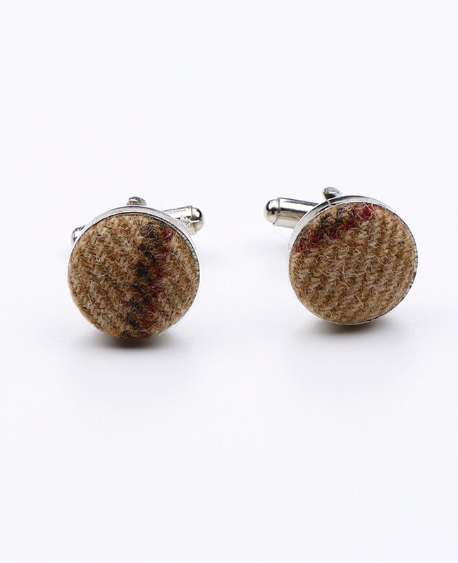 Manschettenknöpfe Tartan Braun Nr. 1 Wolle | Nobert - Unipap's