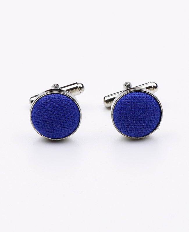 Manschettenknöpfe Blau n°4 Leinen | Basile - Unipap's