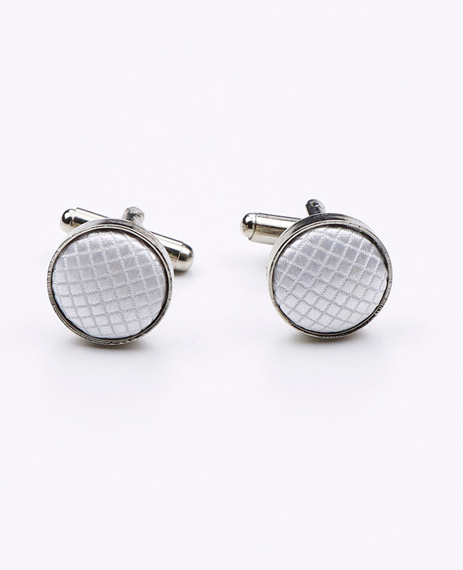 Manschettenknöpfe Weiß Polyester | Martin - Unipap's