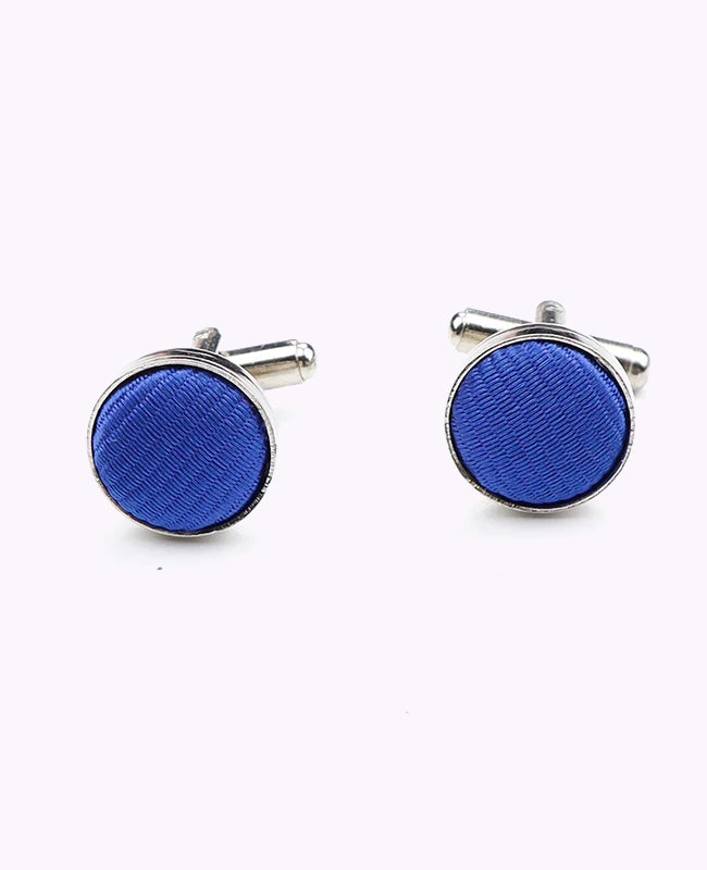 Manschettenknöpfe Blau n°3 Polyester «Lucien»