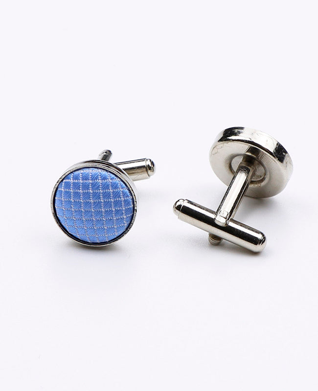 Manschettenknöpfe Blau Nr. 4 aus Polyester | Martin - Unipap's