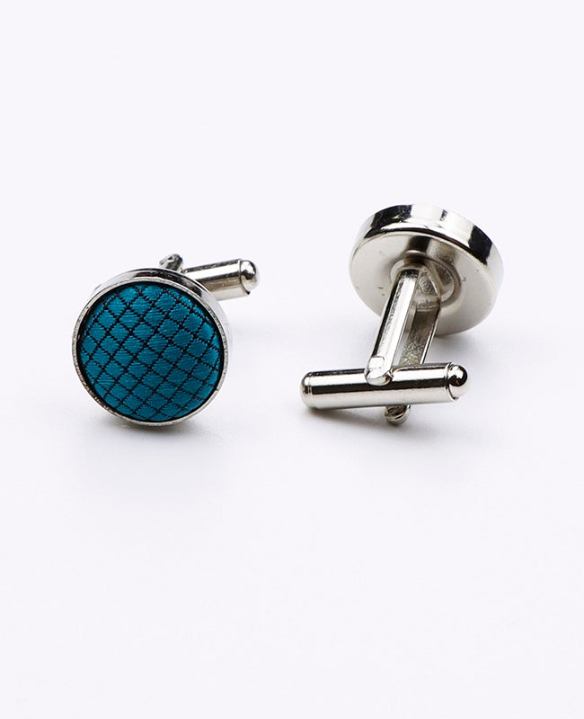 Manschettenknöpfe Blau Nr. 6 aus Polyester | Martin - Unipap's