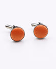 Manschettenknöpfe Orange Nr. 2 Herren aus Polyester 