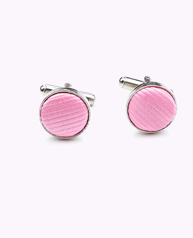Manschettenknöpfe Rosa Polyester «Lucien»