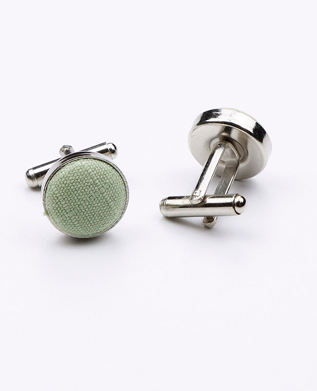Manschettenknöpfe Grün Nr. 1 aus Baumwolle | Oscar - Unipap's