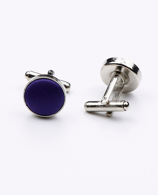 Manschettenknöpfe Violett Herren n°1 aus Polyester 