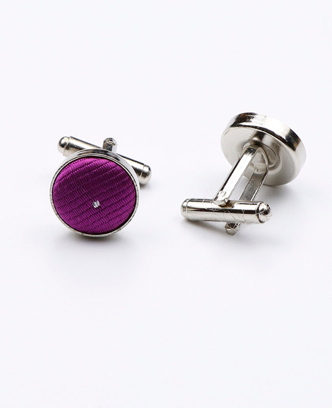Manschettenknöpfe Violett Polyester | Georges - Unipap's