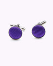 Manschettenknöpfe Violett n°1 aus Polyester «Lucien»