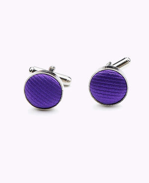 Manschettenknöpfe Violett n°1 aus Polyester «Lucien»