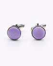 Manschettenknöpfe Violett Herren n°2 aus Polyester 