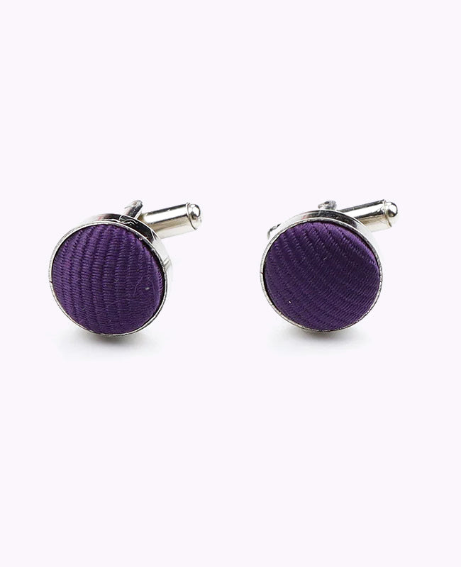 Manschettenknöpfe Violett n°2 aus Polyester «Lucien»