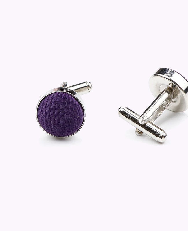 Manschettenknöpfe Violett Nr. 2 aus Polyester «Lucien»