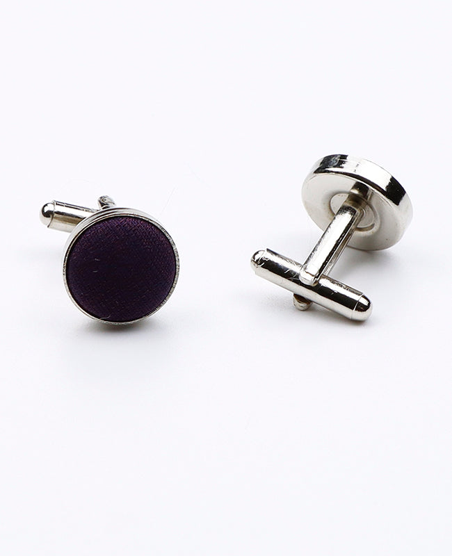 Manschettenknöpfe Violett n°2 aus Polyester 