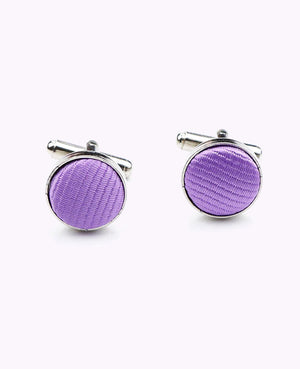Manschettenknöpfe Violett n°3 aus Polyester «Lucien»