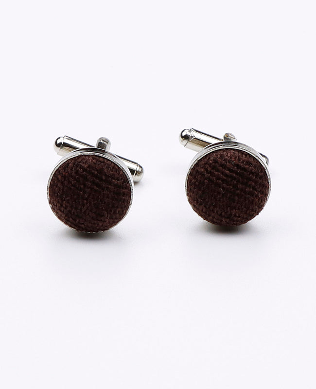 Manschettenknöpfe Braun n°2 in Samt-Optik | Simon - Unipap's