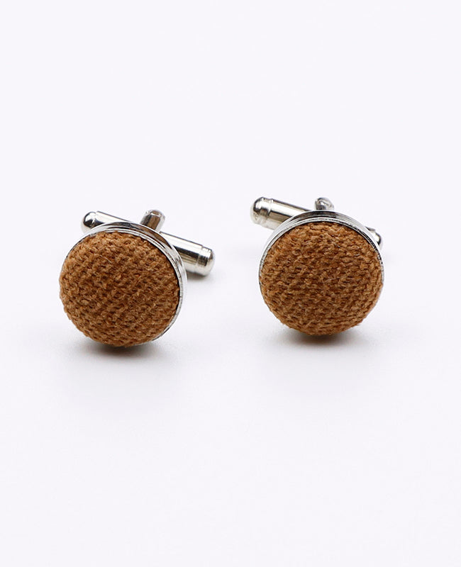 Manschettenknöpfe Braun Nr. 4 in Samt-Optik | Simon - Unipap's