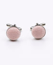 Boutons de Manchette Rose n°1 en Effet Velours «Simon»