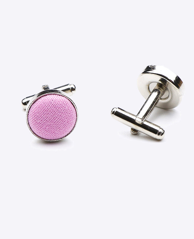 Manschettenknöpfe Rosa n°4 aus Baumwolle «Edgard»