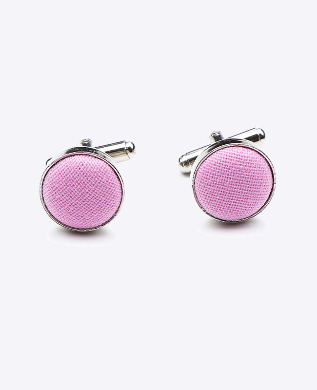 Manschettenknöpfe Rosa n°4 aus Baumwolle «Edgard»