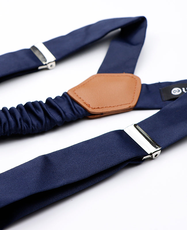 Blaue Hosenträger Nr. 1 für Herren aus Polyester «Ernest»