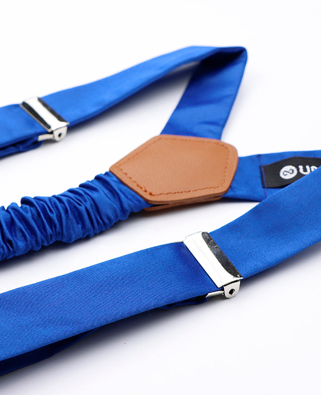 Hosenträger Blau n°2 aus Polyester für Herren «Ernest»