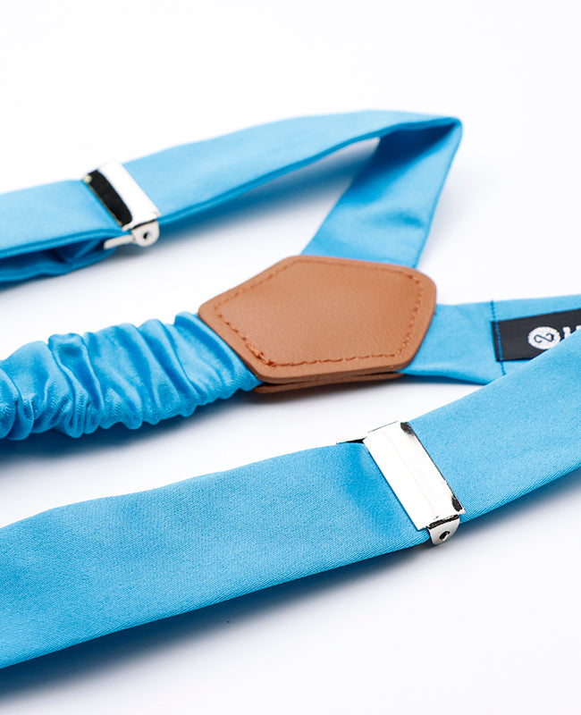 Hosenträger Blau n°3 aus Polyester für Herren «Ernest»