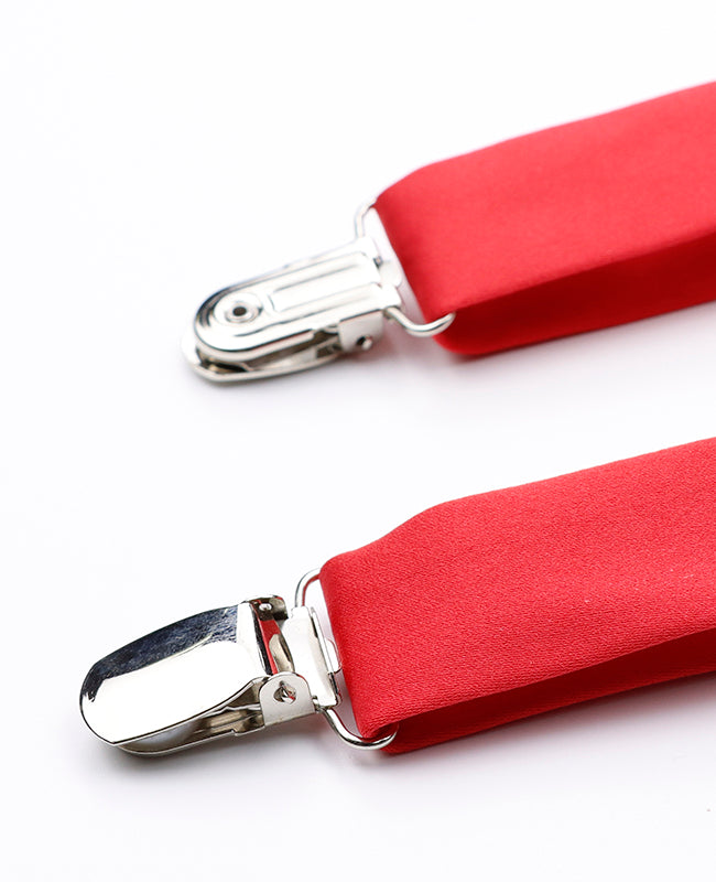 Hosenträger Rot n°2 aus Polyester für Herren «Ernest»