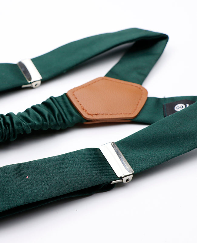 Hosenträger Herren Grün n°4 aus Polyester «Ernest»