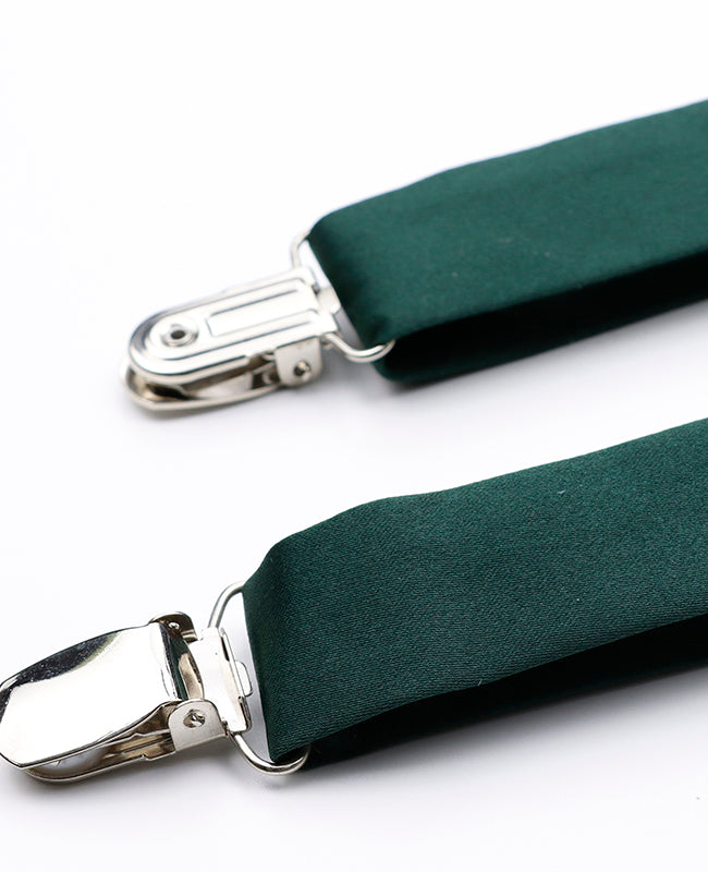 Hosenträger Herren Grün n°4 aus Polyester «Ernest»