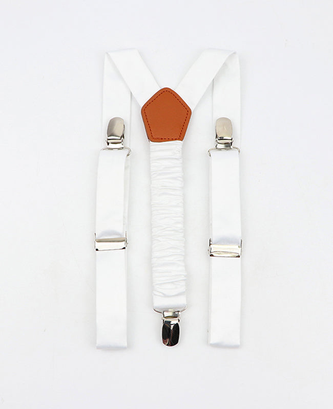 Hosenträger Kinder Weiß aus Polyester «Ernest»