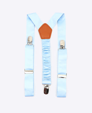 Hosenträger Blau n°6 aus Polyester für Kinder «Ernest»