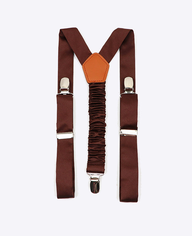 Hosenträger Kinder Braun aus Polyester «Ernest»