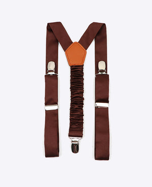 Hosenträger Kinder Braun aus Polyester «Ernest»