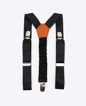 Hosenträger Schwarz aus Polyester für Kinder «Ernest»