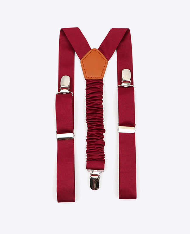Hosenträger Rot n°1 aus Polyester für Kinder «Ernest»
