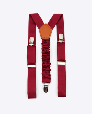 Hosenträger Rot n°1 aus Polyester für Kinder «Ernest»