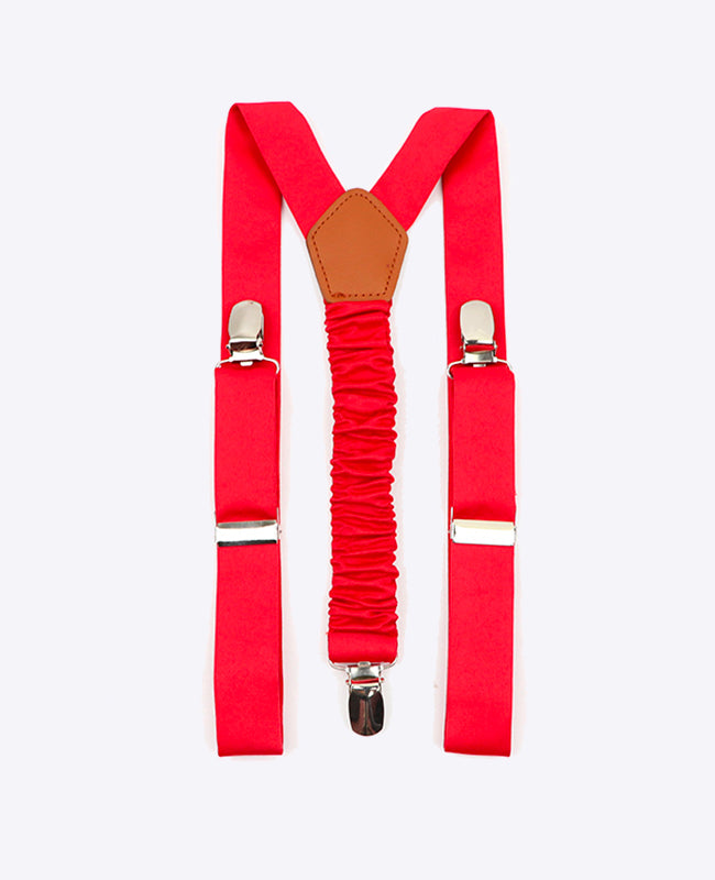 Hosenträger Kinder Rot n°2 aus Polyester «Ernest»