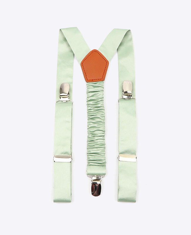 Hosenträger Grün n°1 aus Polyester für Kinder «Ernest»