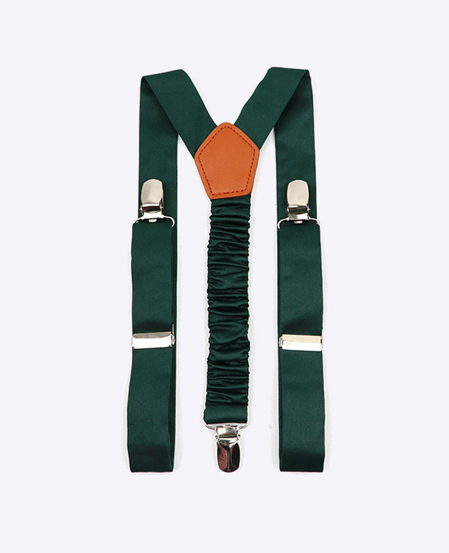 Hosenträger Kinder Grün n°4 aus Polyester «Ernest»