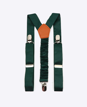 Hosenträger Kinder Grün n°4 aus Polyester «Ernest»